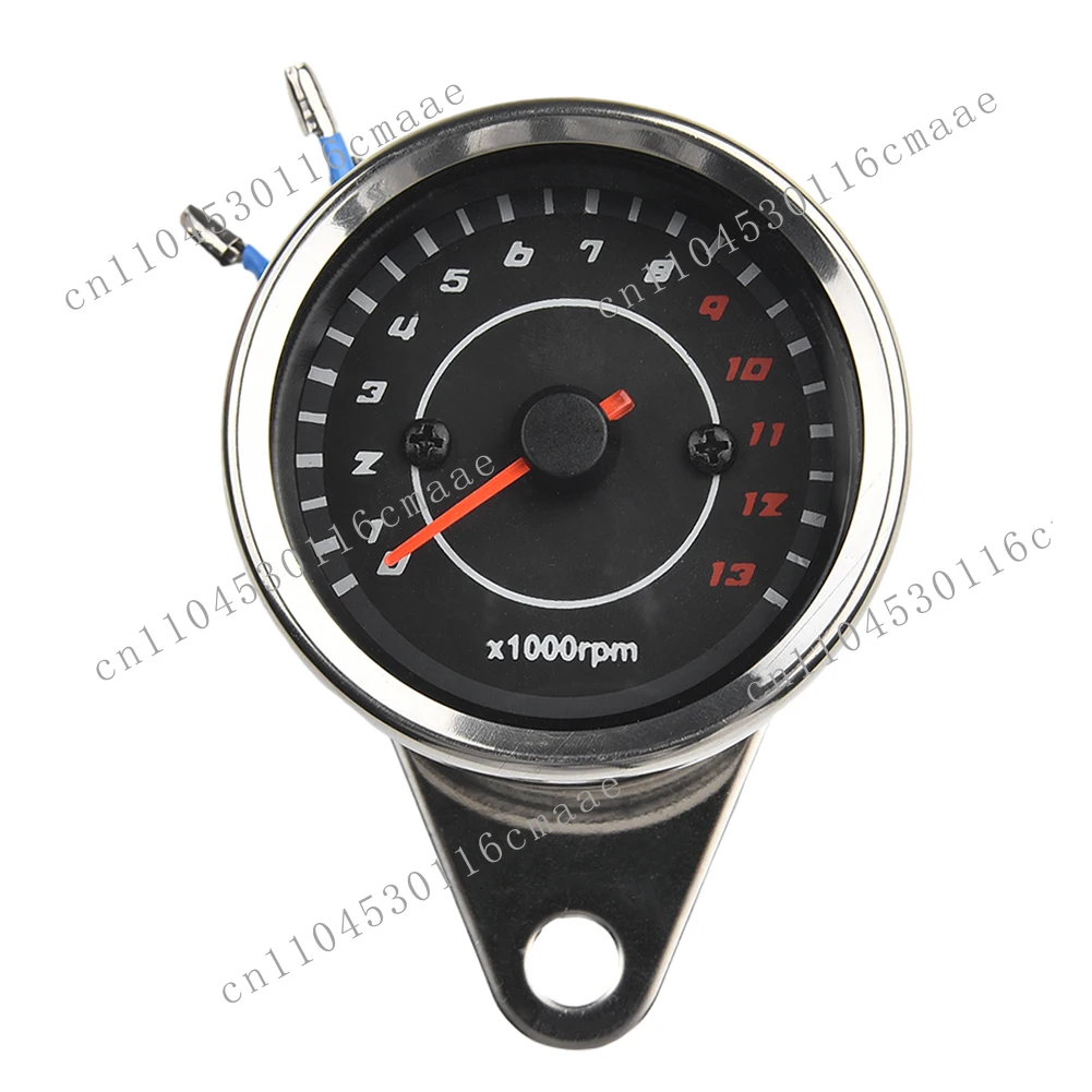 Motorcycle Tachometer 12V DC Backlit Digital Meter 13000 rpm stainless steel housing with mounting
