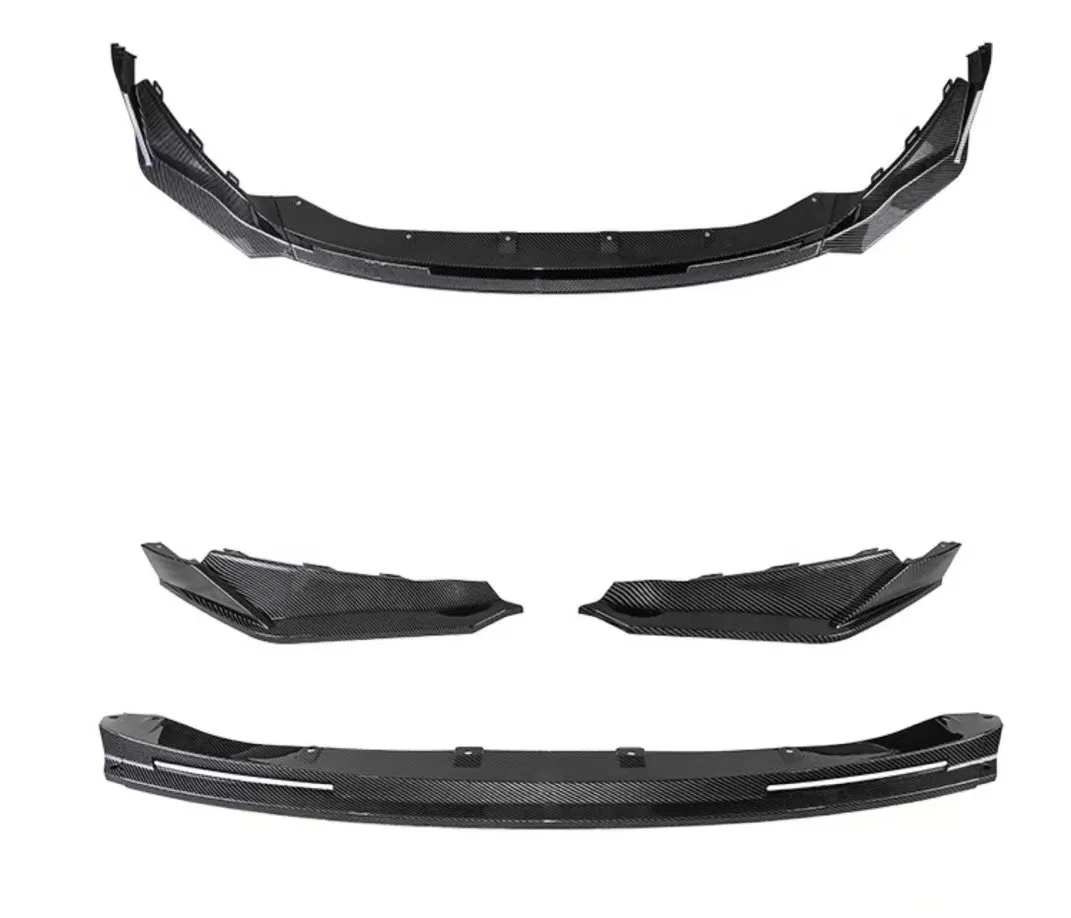 Gloss Black Front Bumper Lip Spoiler Diffuser Splitters Body Kit Aprons Cover Guard Trim For BMW M3 G80 M4 G82 2021 2022 2023+