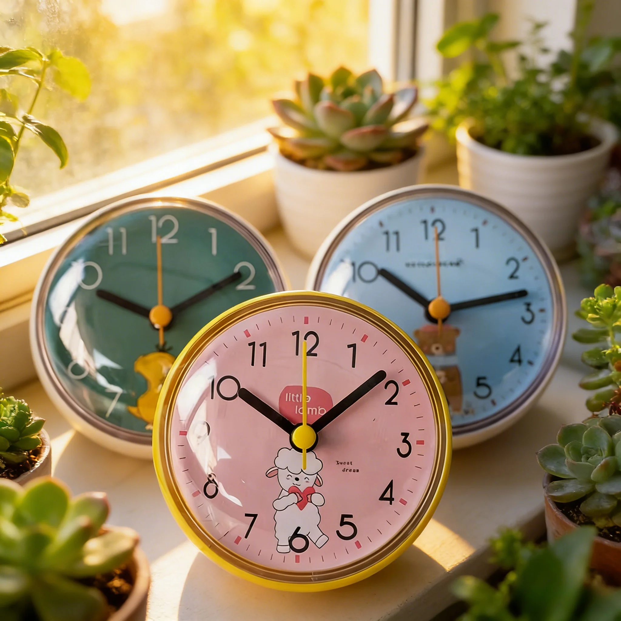 

Waterproof Mini Bathroom Clock 7cm, Anti-Fog Suction Cup Wall & Table Quartz Clock for Kitchen Toilet