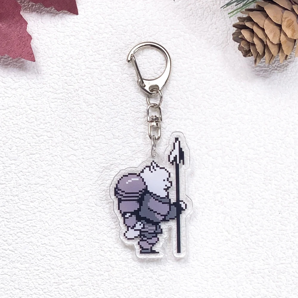 1/16 Stück Spielfiguren Undertale Auto-Schlüsselanhänger Zubehör Acryl Niedliche Anhänger für Taschen Lustiger Schlüsselhalter Rucksack-Dekoration – Detail 11