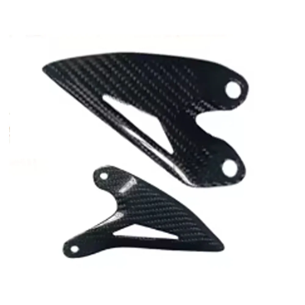

Carbon Fiber Motorcycle Pedals Rear Wheel Set Heel Guards for Kawasaki Ninja 500 2024 New Accessory
