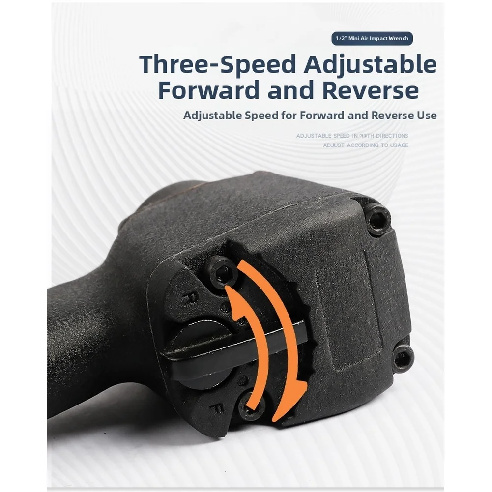 

12-дюймовый мини-пневматический ключ IMPACT, пневматический двойной молоток, крутящий момент 475 Нм, подходит для небольших автомобильных шин и различных ремонтов