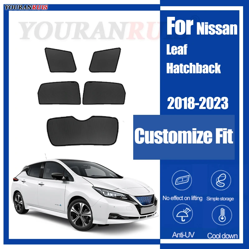 

For Nissan Leaf Hatchback 2018-2023 Magnetic Customized Car Windows Sun Shade UV Protection Children Car Curtain Mesh