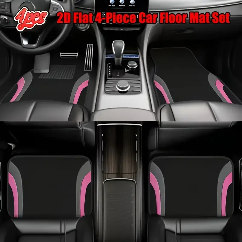 

4-Piece Fashionable Car Interior Protection Car Floor Mat All Season Vehicle Floor Mat - Suitable For Cars Trucks And SUVs