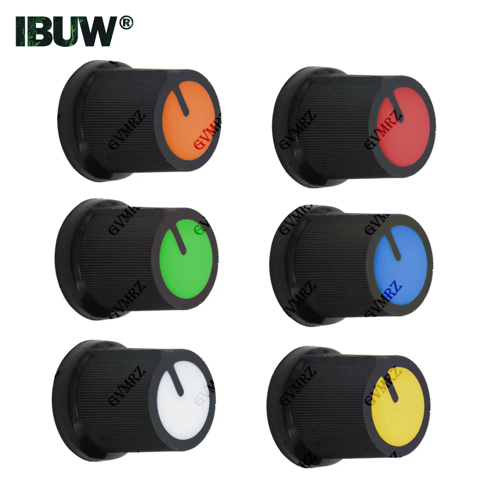 20PCS WH148 AG3 Potentiometer knob Cap AG3 Plastic knob for Diameter 6mm  Yellow Orange Blue White Red Green