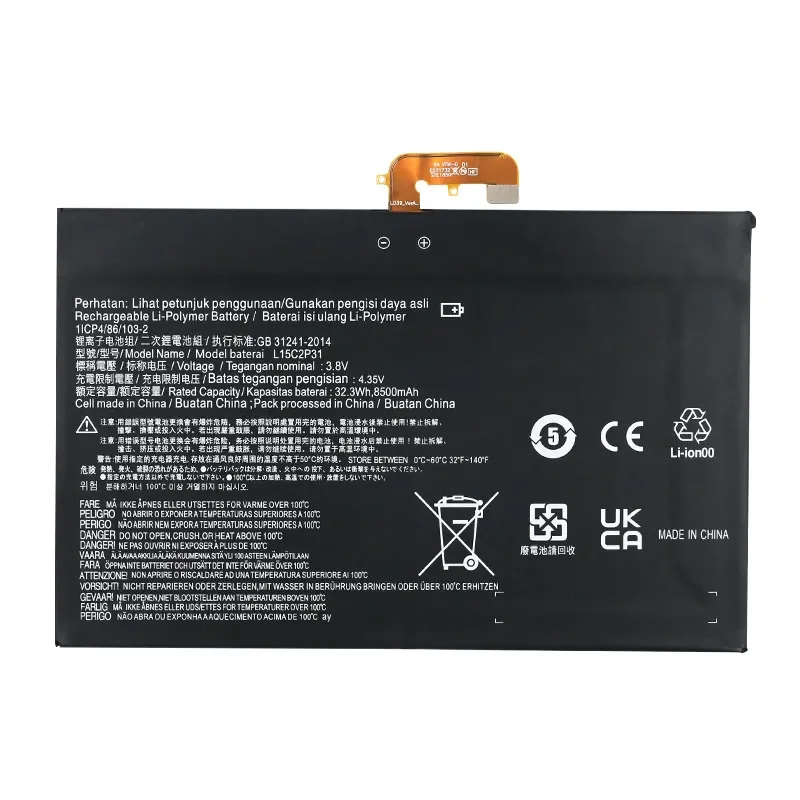 For Lenovo Yoga Book YB1-X91F X91L X91X L15C2P31 Tablet Battery Replacement High Capacity Rechargeable Li-ion Battery Pack