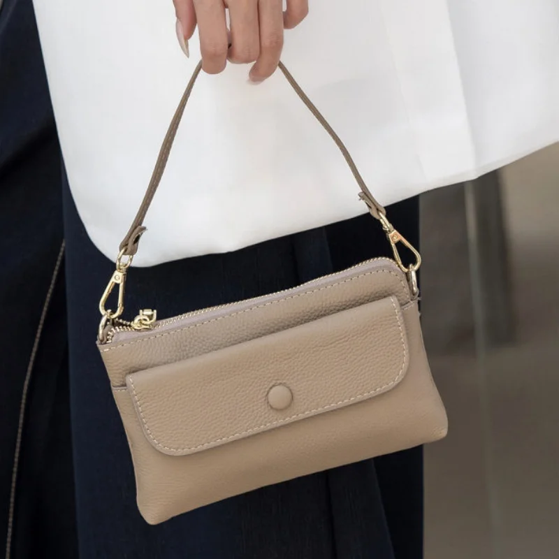 

Genuine leather Handbags Luxury Brand Women Crossbody Bag Designer Cowhide Messenger Bags Ladies Shoulder Bag small phone wallet