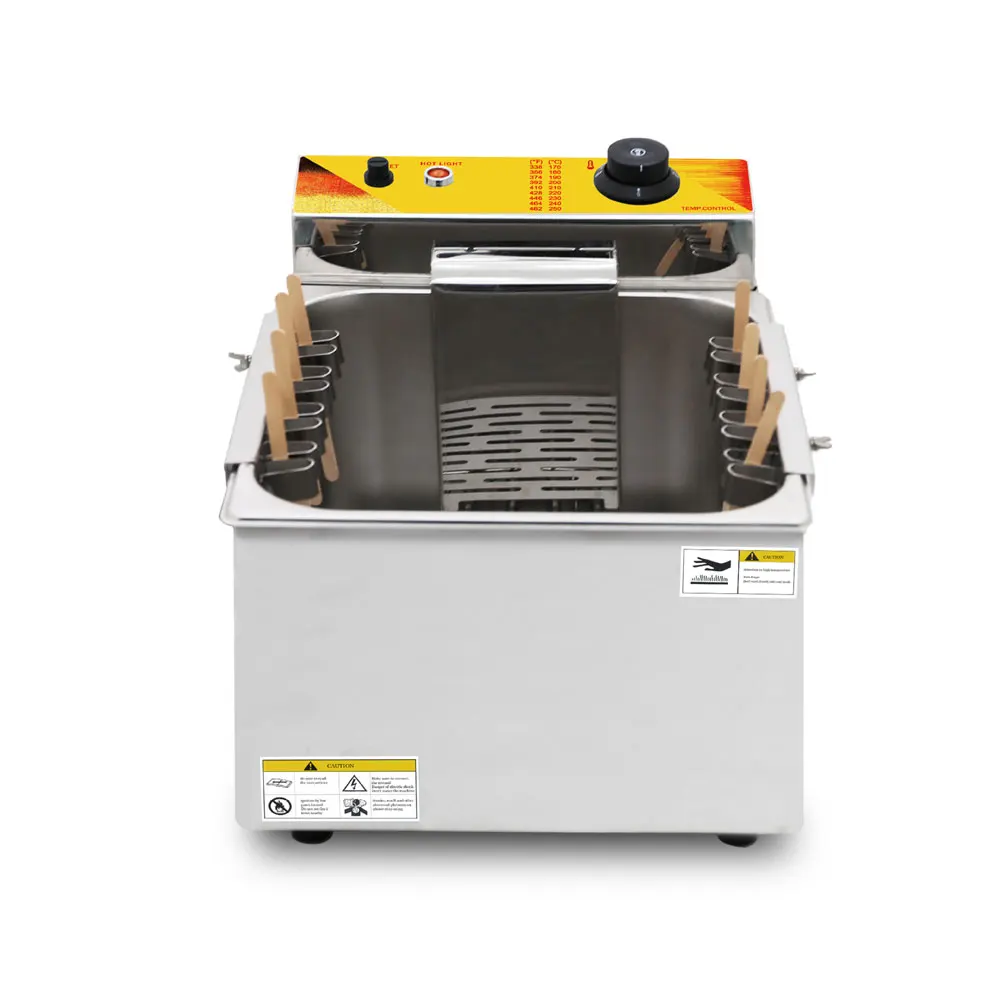 Коммерческая фритюрница для хот-догов, 12 л, машина для жарки сыра, электрическая фритюрница из нержавеющей стали, фритюрница с aceite, масло для глубокой фритюрницы