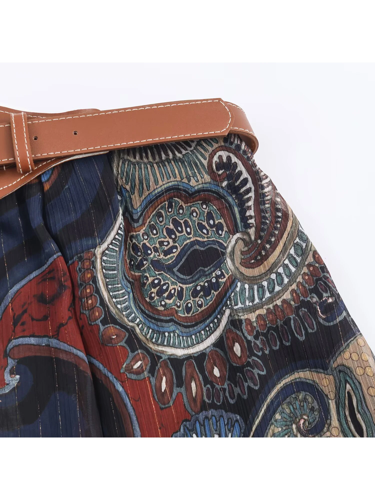 Women's Flower Print Mid Long Skirt Vintage Aesthetic High Waist Midi Skirt Harajuku Y2k A-line Mori Girl Skirts 2000s Clothes