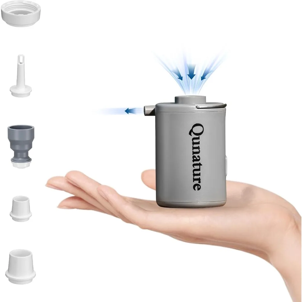 

Portable Air Pump for Inflatables, 4KPa Mini Electric Rechargeable Pump, Quickly Inflate Deflate for Pool Floats, Swimming Rings