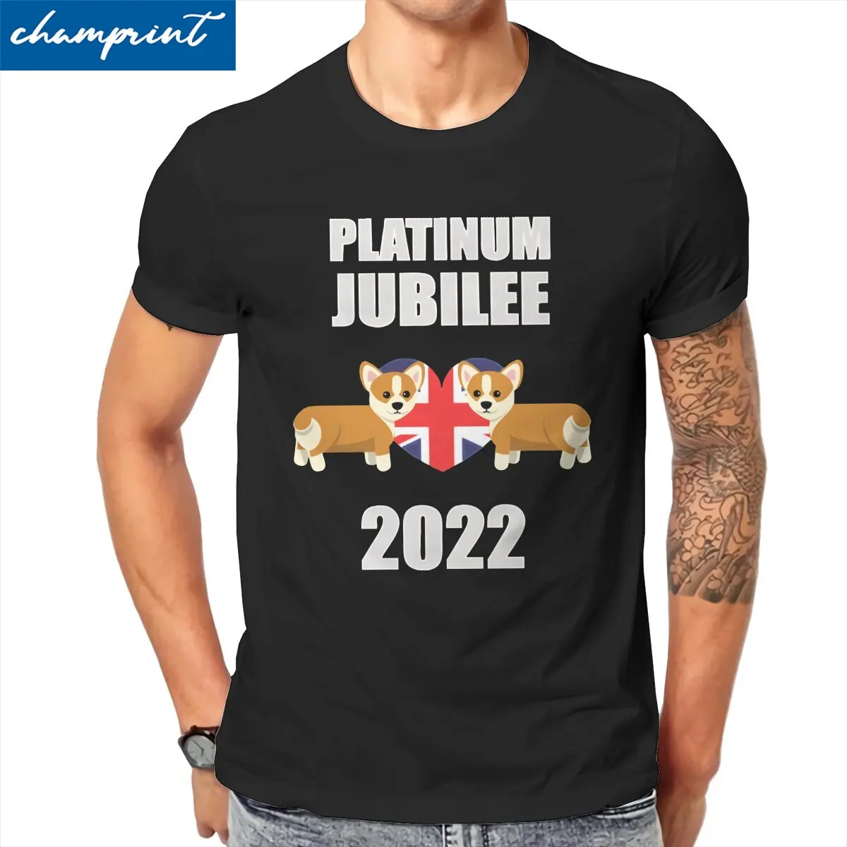 Elizabeth II Queens Platinum Jubilee 2022 T Shirts for Men Pure Cotton T-Shirt British Royal Crown Tee Shirt Clothing Classic