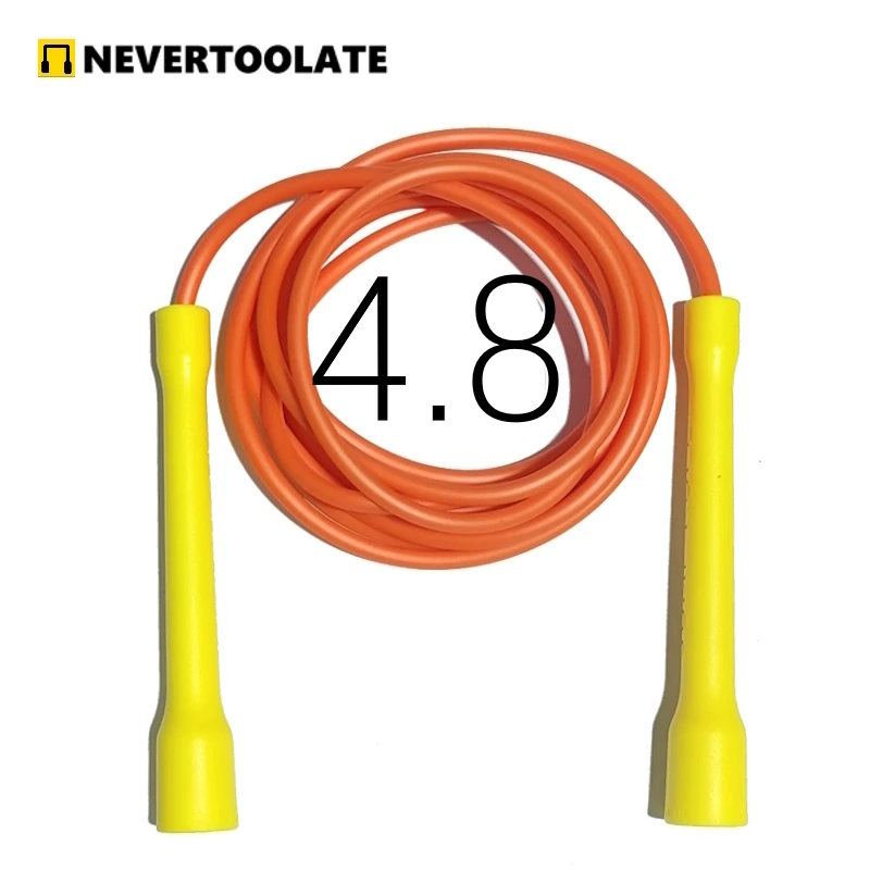 Long CC handle 15cm robust anti break easy hold beginner soft pvc jump rope skip freestyle elevate excersise fitness