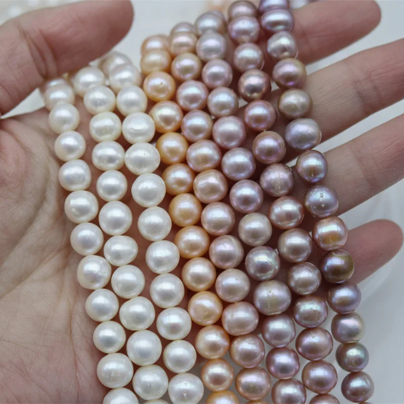 

Coloured Natural Pearls 8-9mm High-quality Near-round Semi-finished Pearls Loose Beads for Jewelry Making DIY Necklace Bracelet