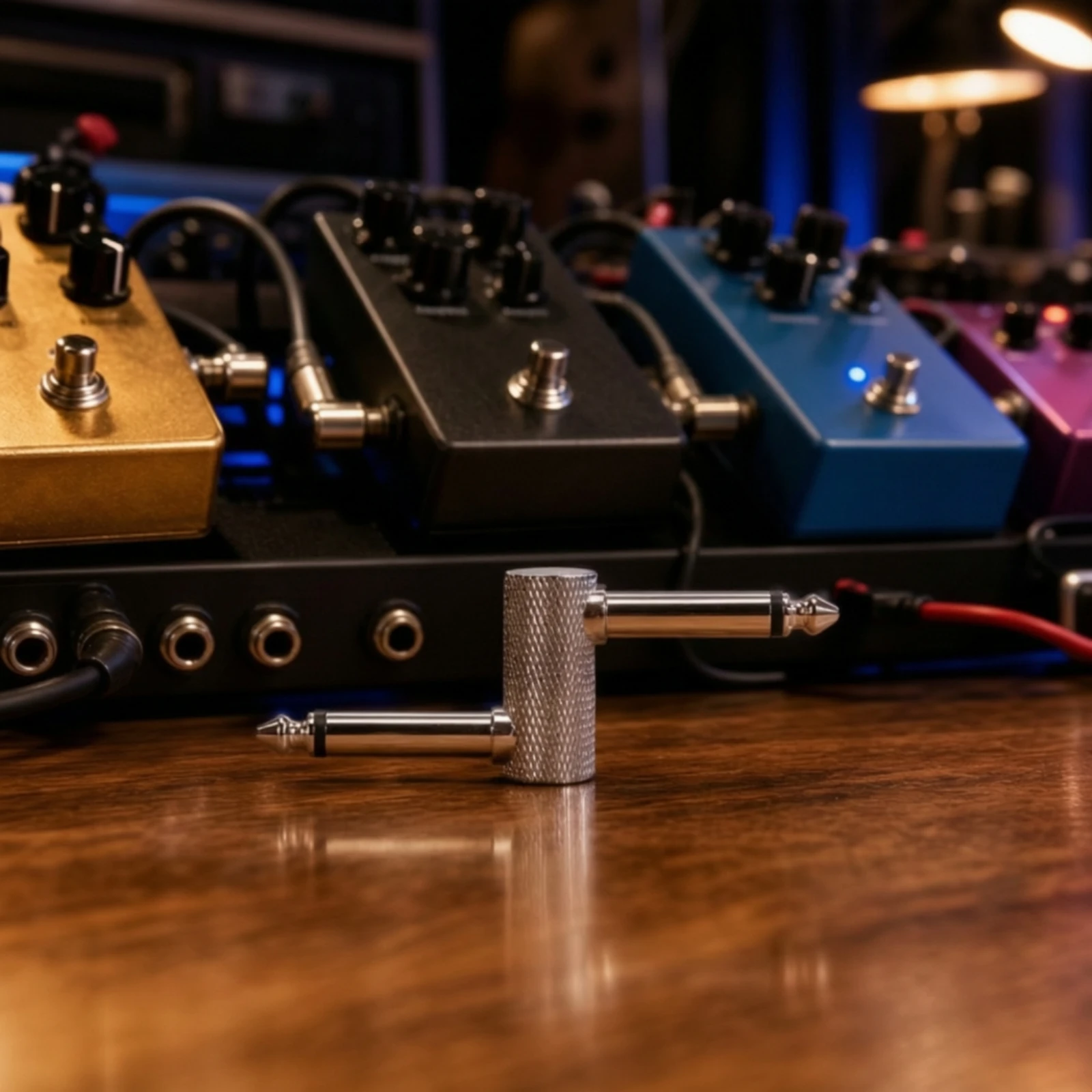 Guitar Pedal Cable Connector Space-Saving Guitar Pedal Adapter Z-Shaped Coupler Slim 6.35 Mm Audio Adapter All Metal