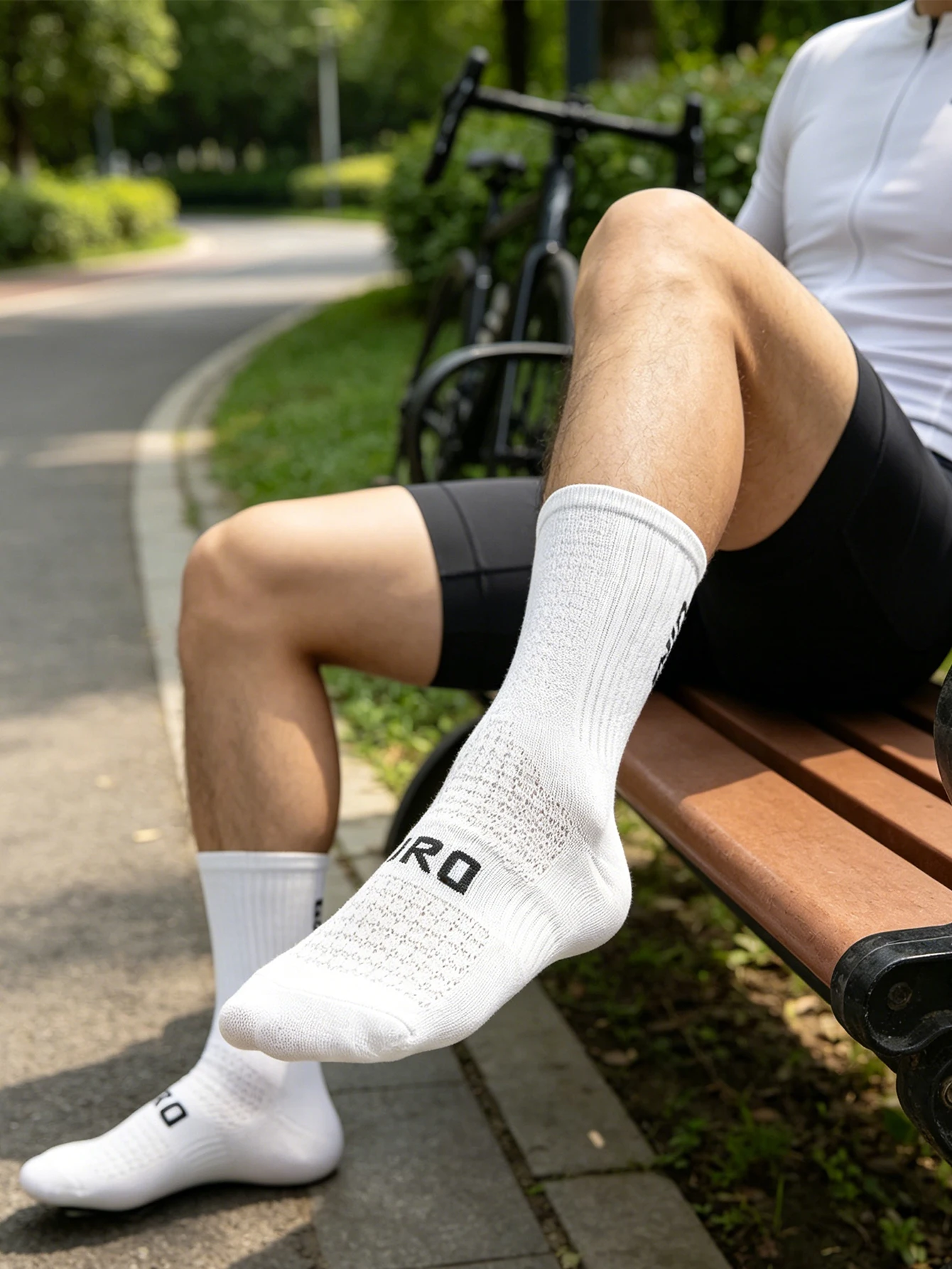 Radfahren Socken Männer 4 Paare/satz Radfahren Socken Frauen Sport Schweiß Absorbieren Atmungsaktive Fußball Fußball Kompression Socken Großhandel – Detail 1