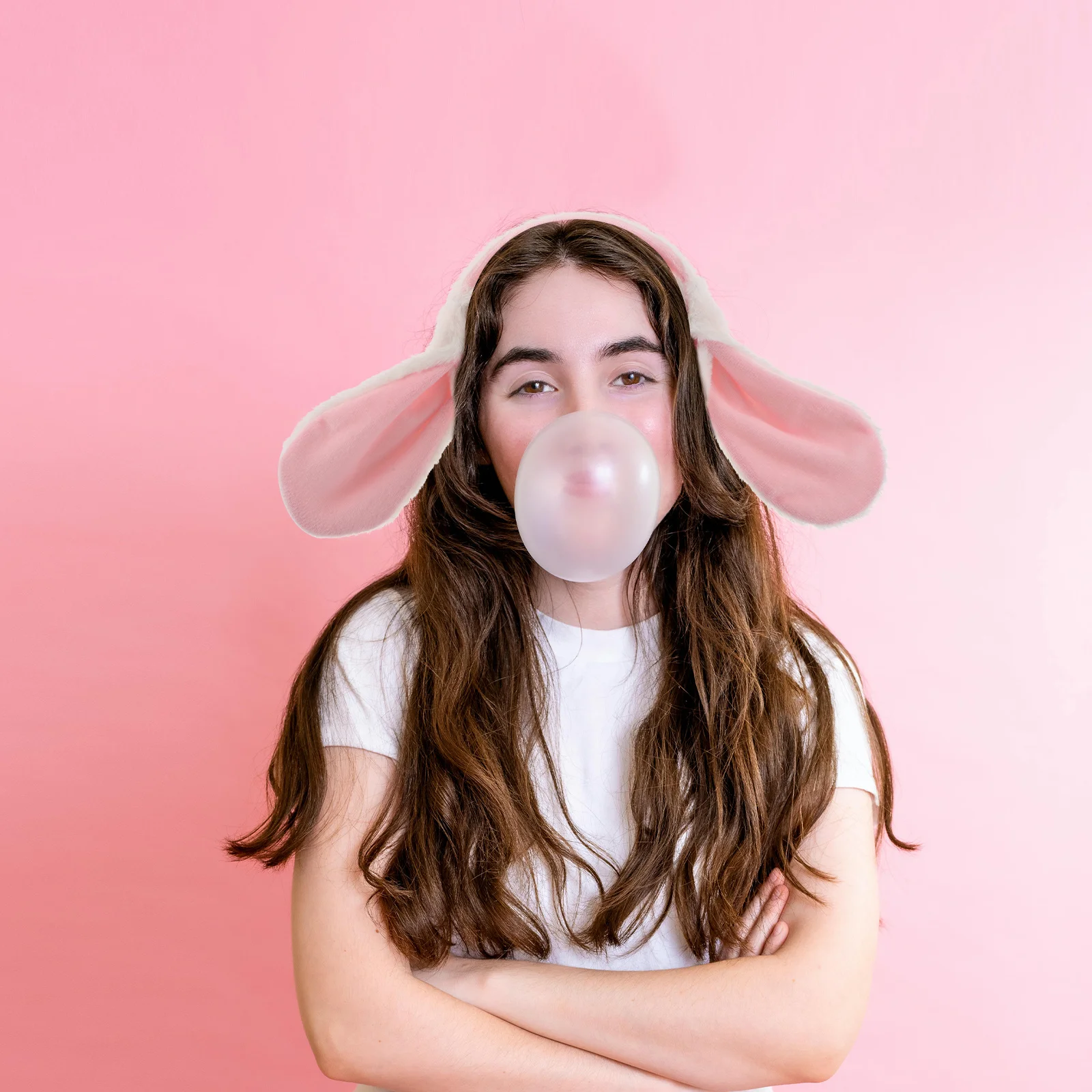 1 مجموعة آذان الأرنب عقال الذيل طقم تزيين احتفالي لعيد الفصح أزياء حفلة أرنب الأذن ملحق للنساء تأثيري-