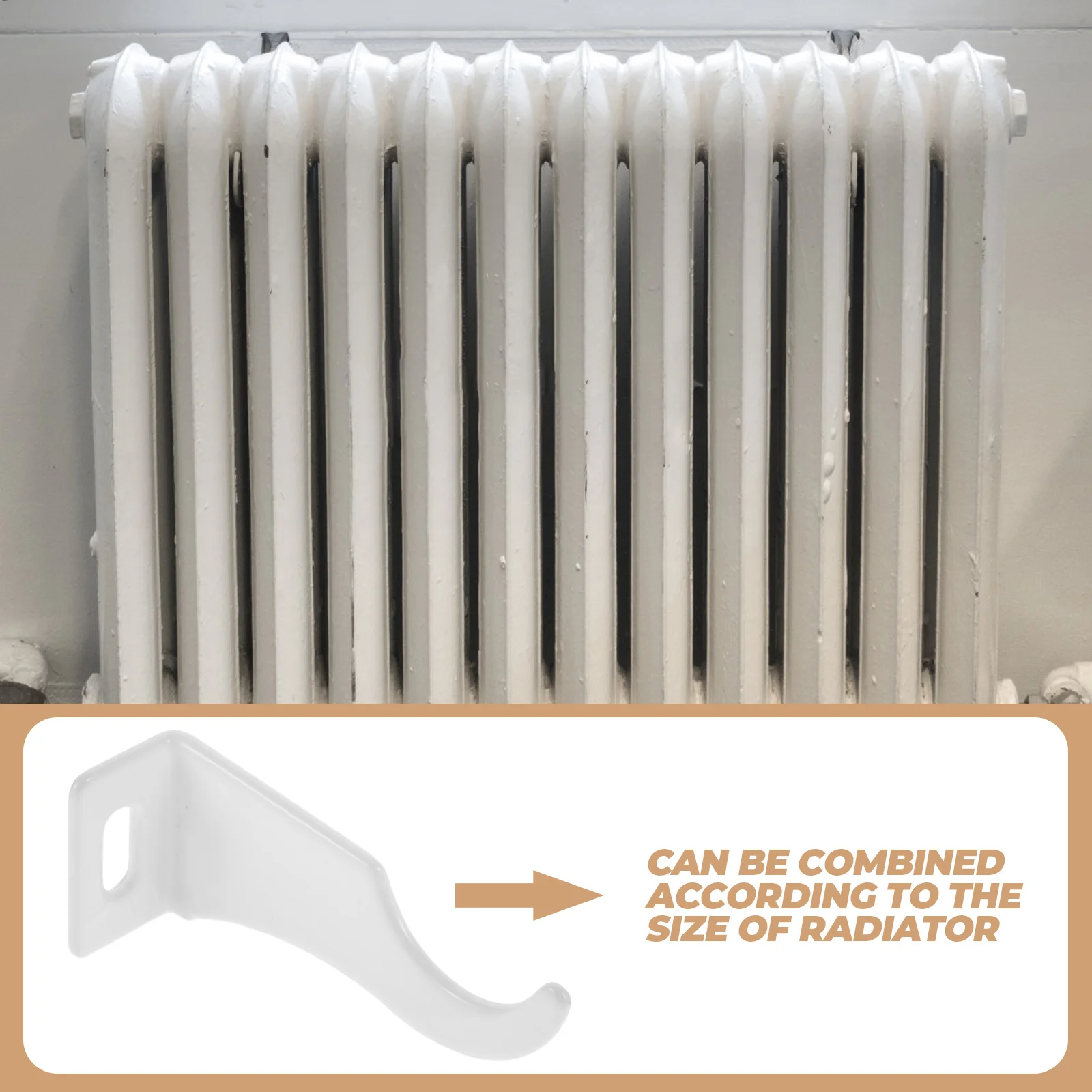 4 Pcs Radiator Hooks High-durability Aluminum Reinforced Hanging Load-bearing Compatible Easy Installation Wide Application