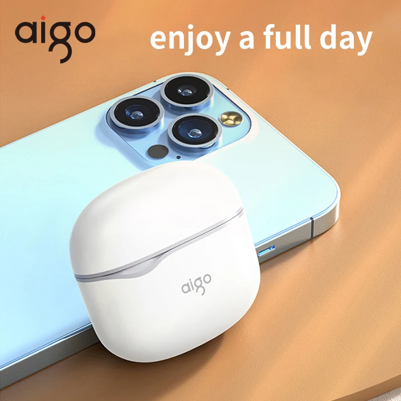 Aigo TJ100 Bluetooth In Ear Headset Noise Reduction HD Call True Wireless Earphones Waterproof Outdoor Music Headphone New