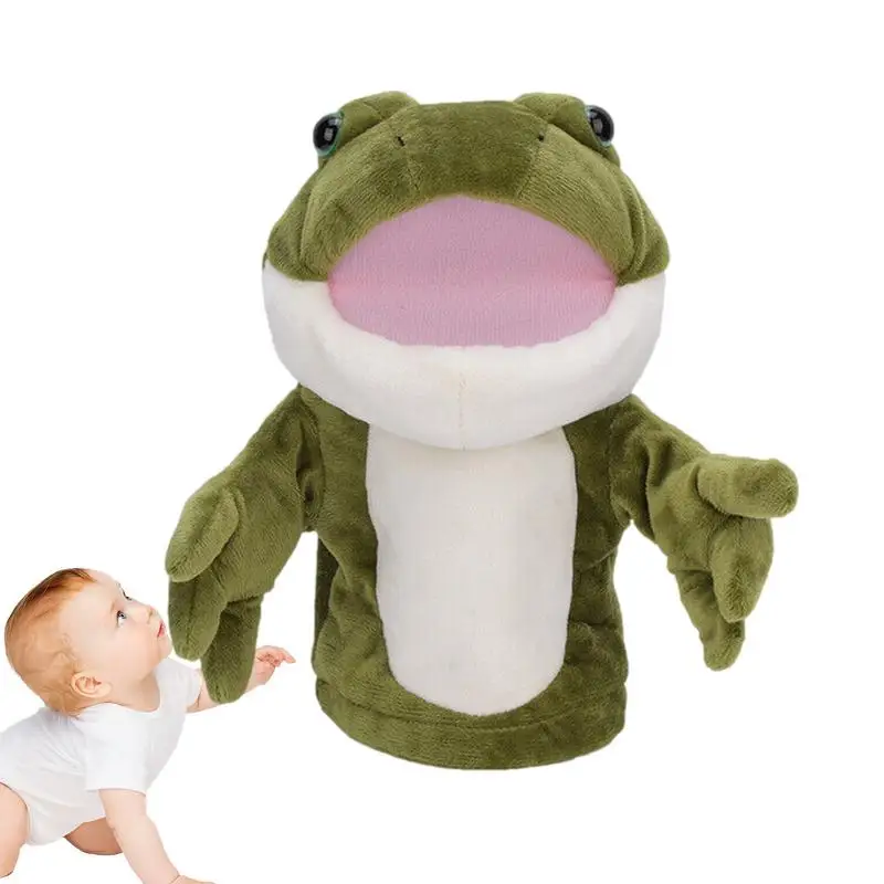 Żaba Lalki Ręczne 30cm Zielona Żaba Pluszowa Zwierzę Lalka Ręczna Pluszowa Zabawka Żaba Kermit Lalka Lalka Pokaż Lalka Pluszowe Zabawki Prezent