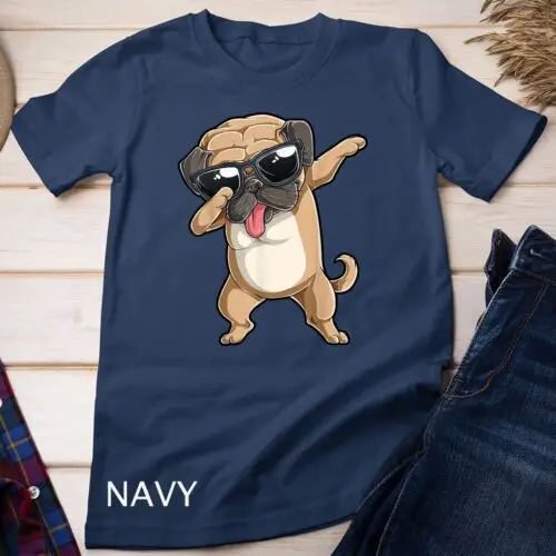 Dabbing Pug T shirt Dog Lover Kids Boys Girls Dab Dance Gift Unisex T-shirt