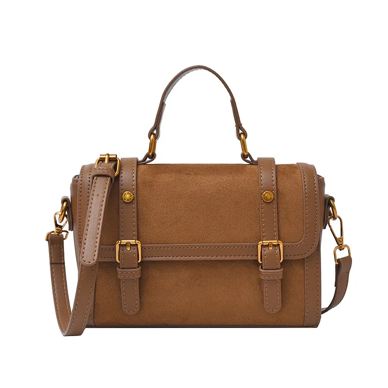 

Матовая сумка на плечо осень-зима 2025 года, минималистичный женский кошелек с верхней ручкой, модная сумка через плечо, универсальная шикарная сумка на ремне ​