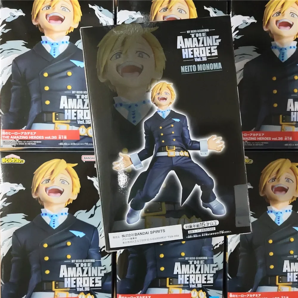 In Stock Original Bandai My Hero Academia Monoma Neito Anime Figure Toys for Children Action Figure The Amazing Heroes PVC 13cm