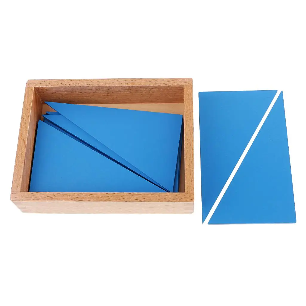 Constructive Blue Triangles for children montessori Geometry Building Learn Toys