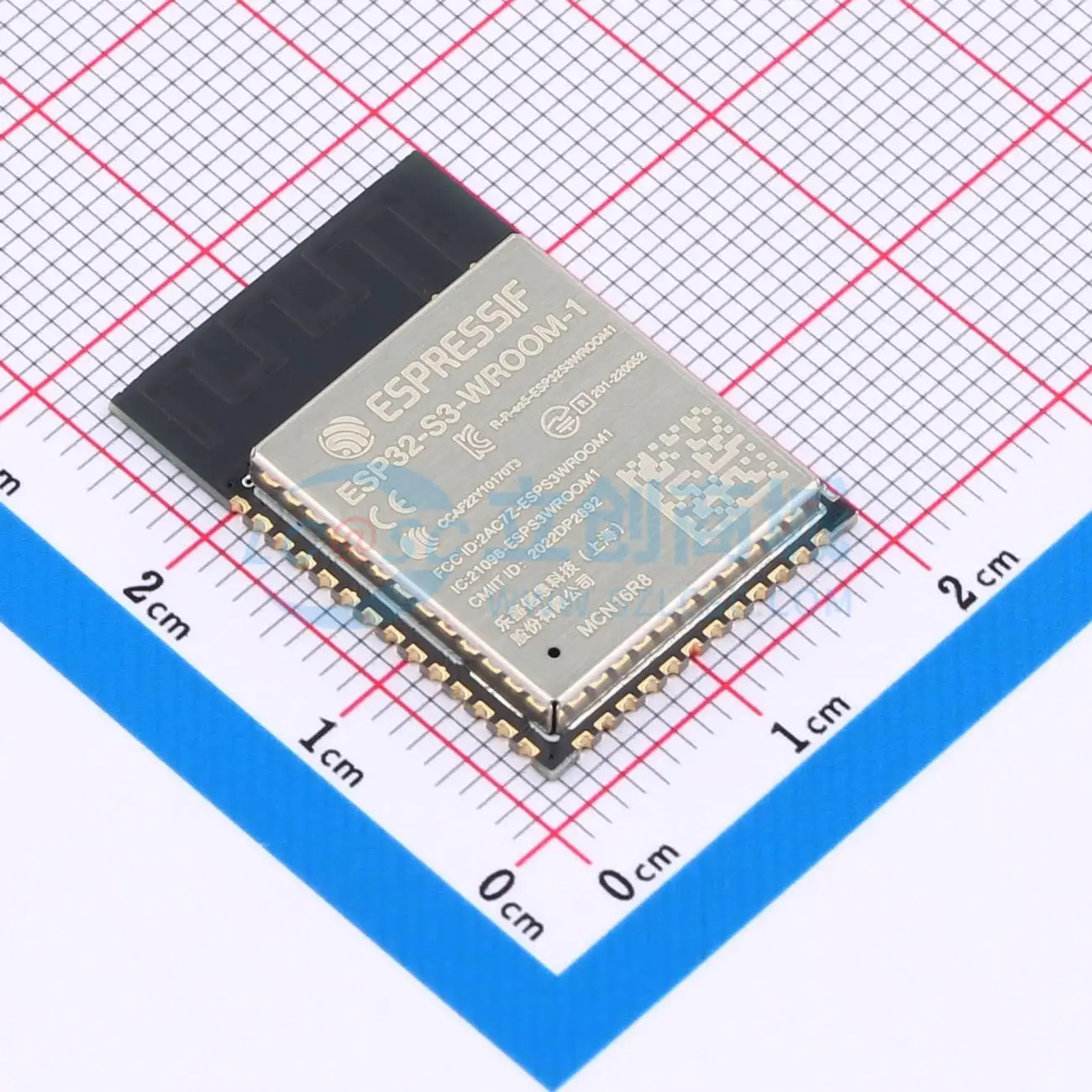 3pcs ESP32-S3-WROOM-1-N16R8 SMD 25.5x18mm ESP32-S3R8 I2C GPIO UART SPI USB I2S WiFi Wireless IoT Smart Home Module