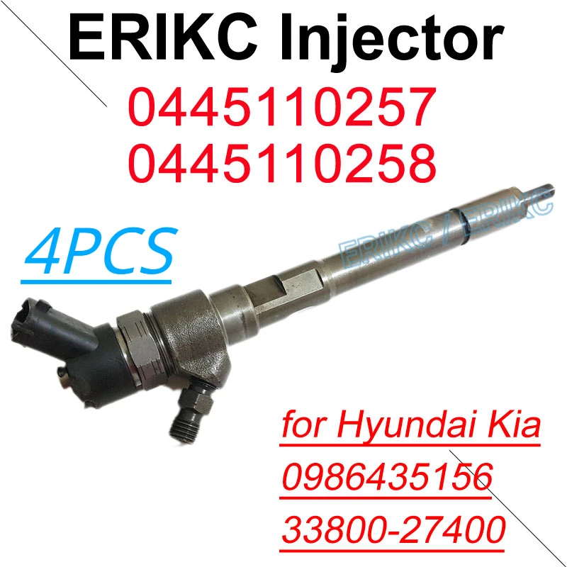 

0445110257 33800-27400 Diesel Fuel Injector 0445110258 Sprayer Nozzle 3380027400 0986435156 for Bosch HYUNDAI KIA 33800 27400