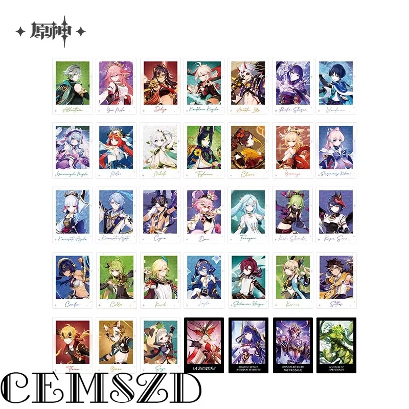 [Genuine] miHoYo Official Game Genshin Impact Anime Character Collectible Cards Gift Box Set Cartoon Decorative Accessories