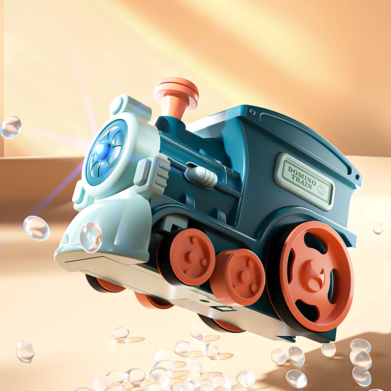 Automatisch leggen Domino Trein Elektrische Domino Legset, Kit Creatief Spel Intelligentie Educatief DIY Speelgoed Kind Verjaardag