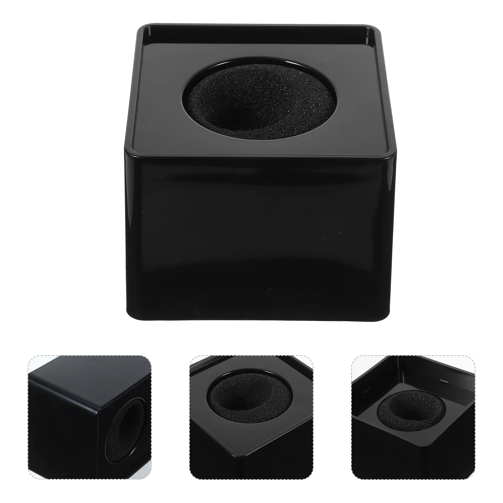 

2pcs ABS Triangular Microphone Station for Interview Mic Creative Design Large Logo Area Engraved PVC Board Multicolor for Most
