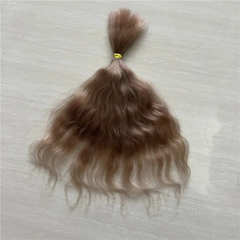 Verschiedene Farben Reborn Baby Doll Reines Mohair Braune Farbe Dunkler Tee Kaffee BJD Mohair Haar-Accessoire – Detail 5