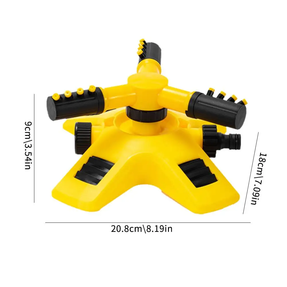 360 °   Kepala Penyiram Putar Otomatis untuk Irigasi Kamar Anak Alat Penyiraman Irigasi Tiga Cabang Air untuk Menyiram Tanaman