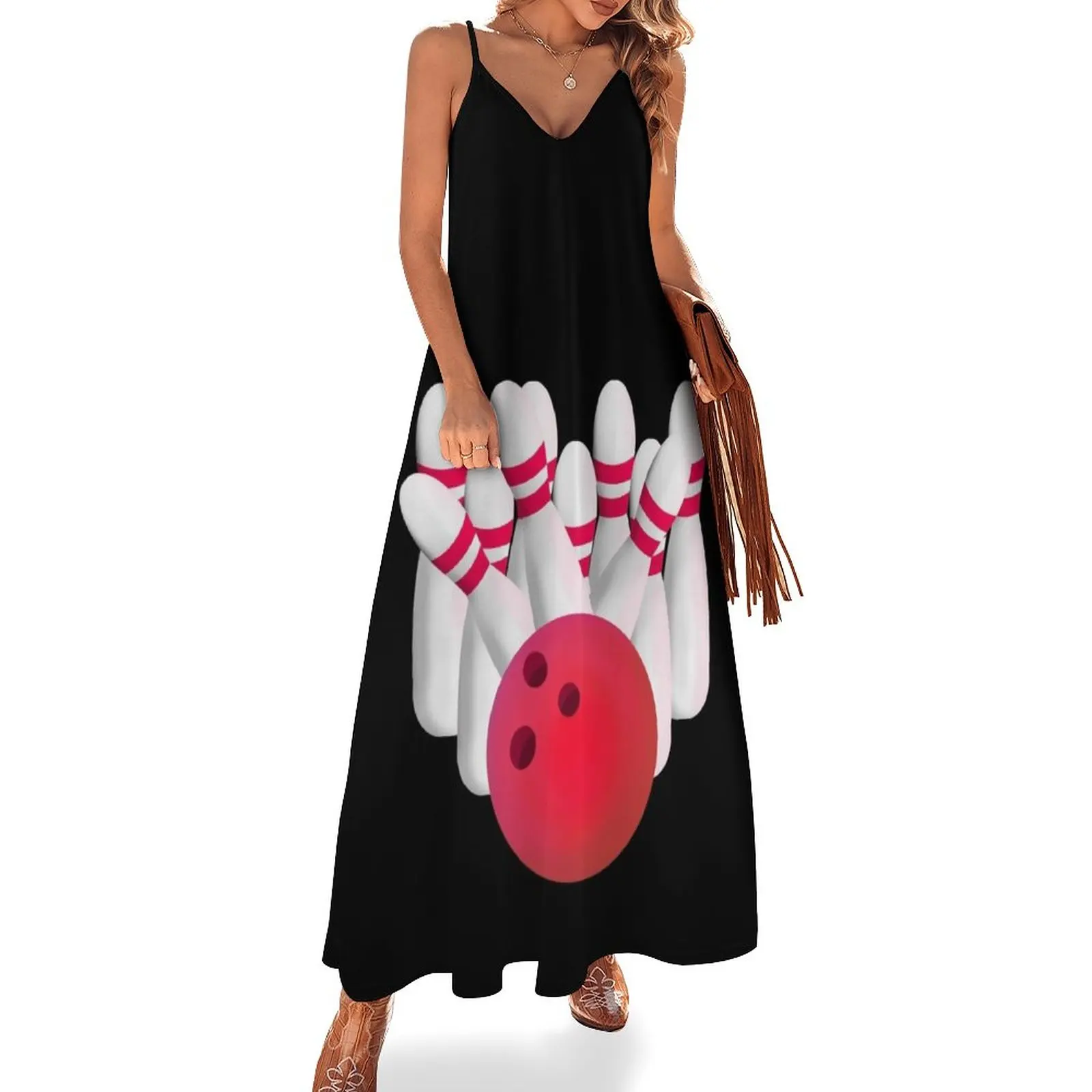 

Red Bowling Ball Strike Sleeveless Dress luxury woman evening dress birthday dress for women luxury 2024