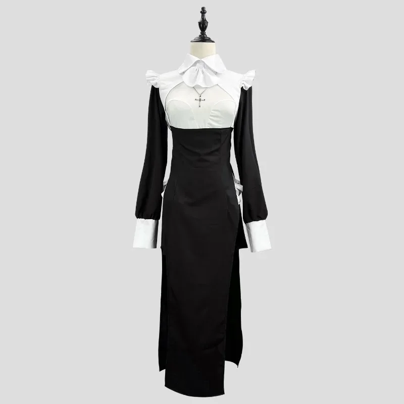 Cosplay Nun Costume Sexy Cross Dressing Nurse Costume Niche Halloween Maid Plus Size Tight Fitting Robe Internet Famous Style