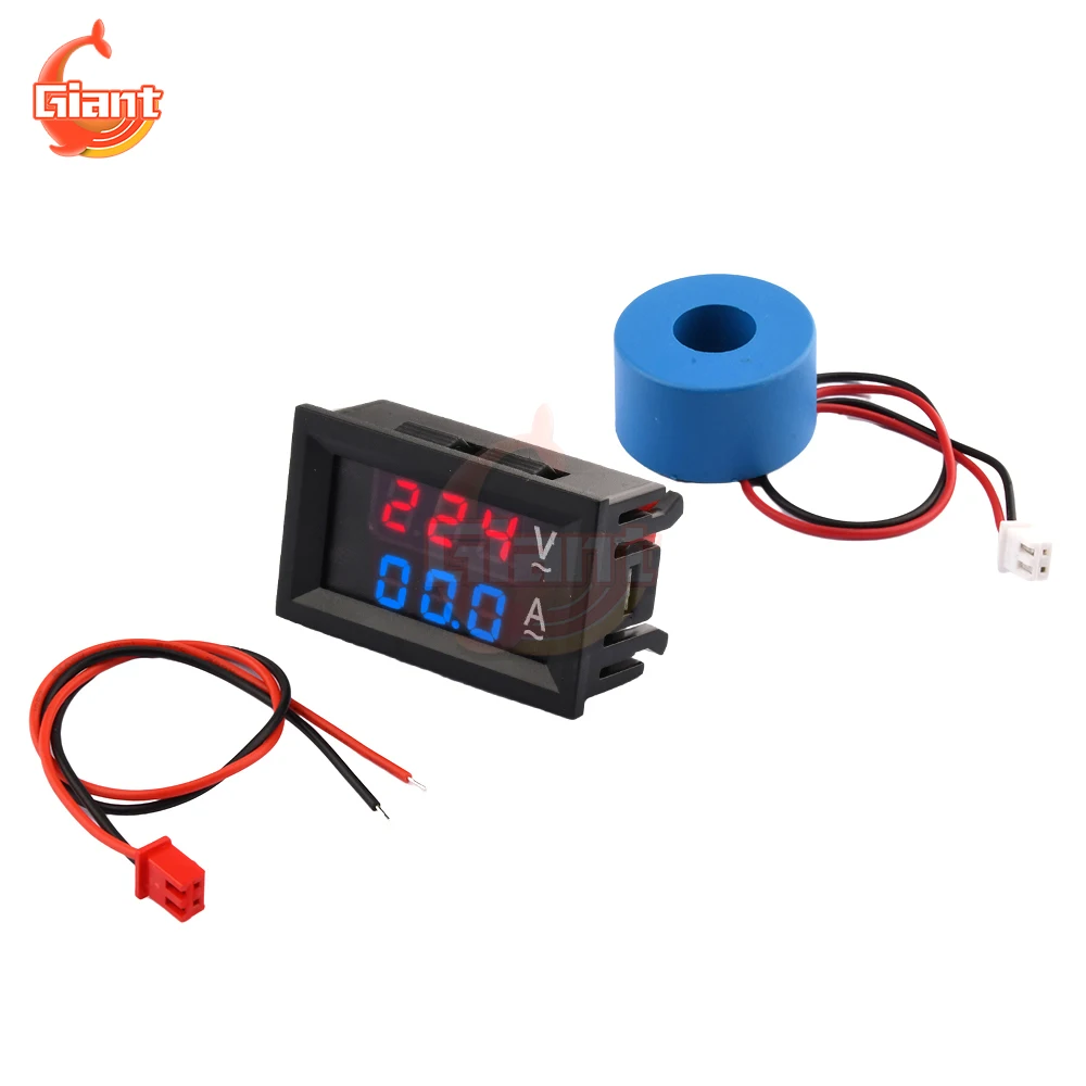 AC60-500V 10A/50A/100A Digital Voltmeter Ammeter Three-phase Voltage Current Tester Detector Volt Monitor Current Transformer