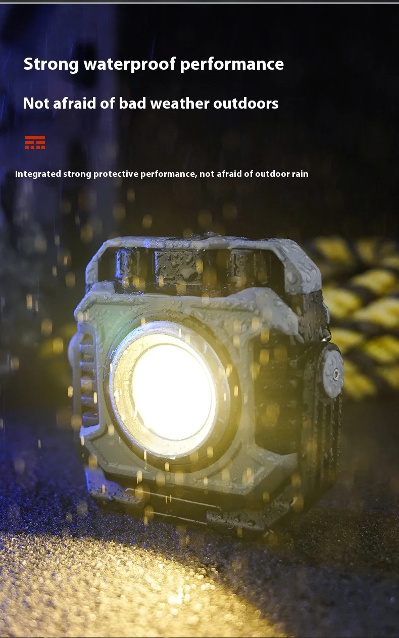 Mini Magnetisches Arbeitslicht Multifunktions Wiederaufladbare Tragbare COB Taschenlampe 5000 mAh Camping Taschenlampe Flutlicht Eingebaut 26650 – Detail 21