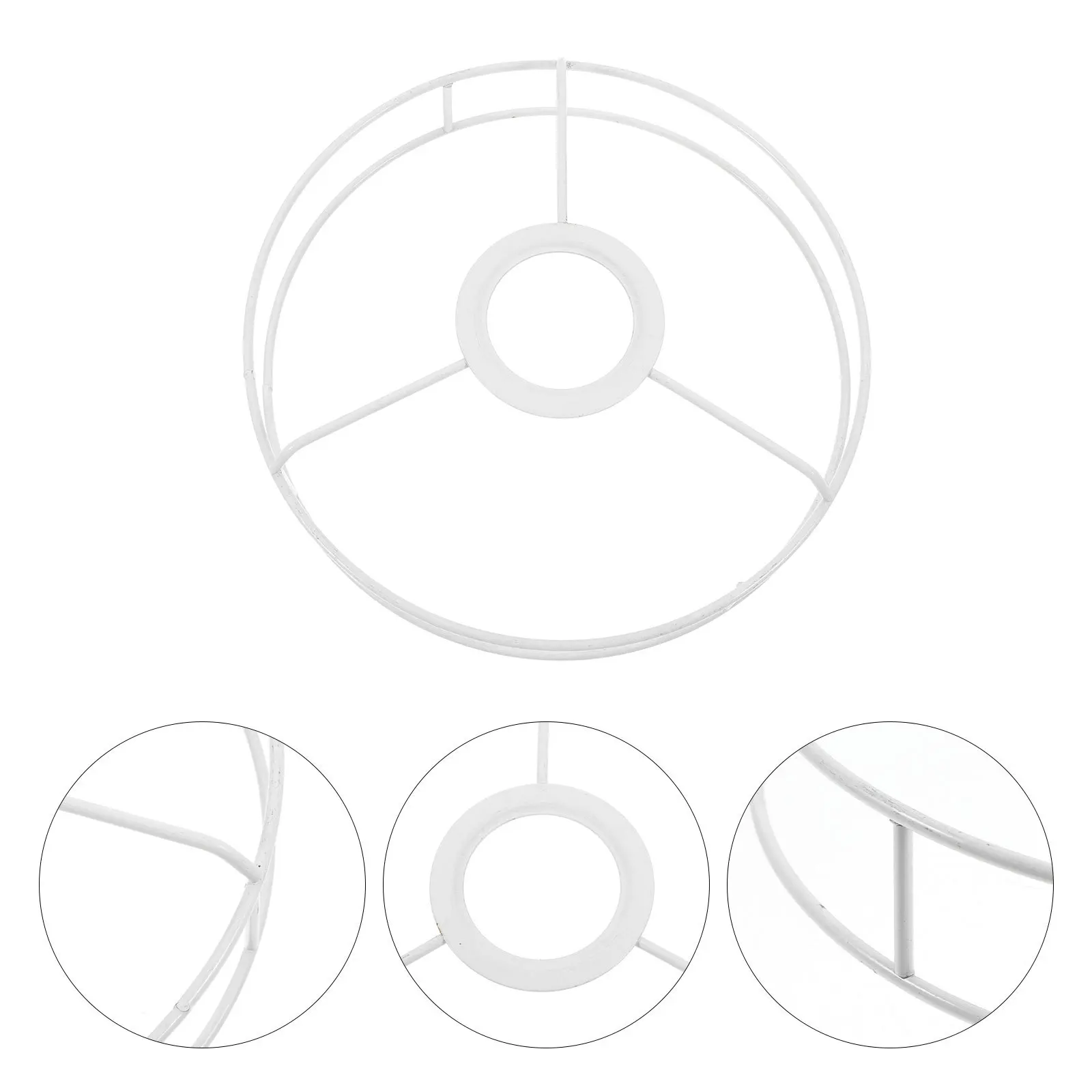 

DIY Lamp Shade Frame 4Cm Aperture Iron Ring for Table Pendant Lights Minimalist Style Decor Lampshade