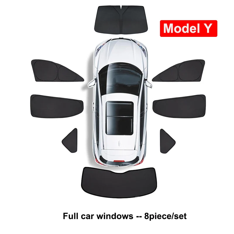 

Side Window Privacy Trim Sunshade For Tesla Model 3 S X Y Car Front Rear Windshield Blind Shading Sun Shade for Camping Hiking