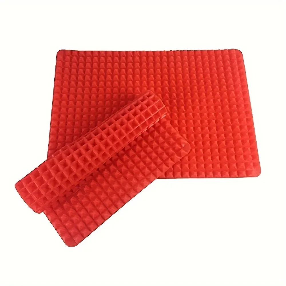 Juego de Tapetes de Silicona para Parrilla, Tapetes Antiadherentes Multiusos para Hornear, Moldes Reutilizables para Pasteles Aptos para Microondas, Moldes para Asar de Grado Alimenticio