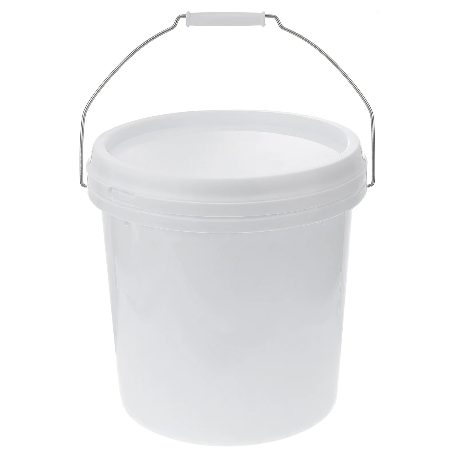 

10L White Lid Home 3 Gallon Bucket Sealable Water Storage Canister 3 Gallon Portable Plastic Bucket With Handle Handle