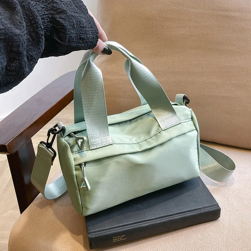 

Multi-purpose Girl's Small Backpack - Crossbody and Shoulder Bag - Large Capacity Casual Nylon Braided Fabric Bag