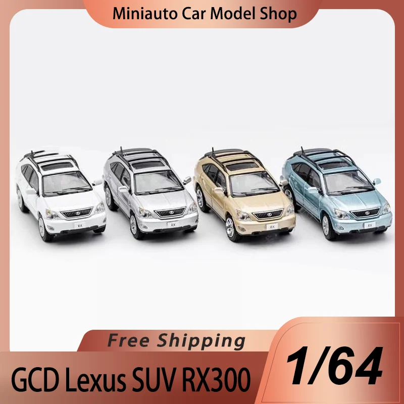 在庫あり新しい-gcd-1-64-レクサス-rx300-合金ミニチュアダイキャストモデルレクサス-suv-車モデルランダムに与えるサーフボードおもちゃキッズギフト