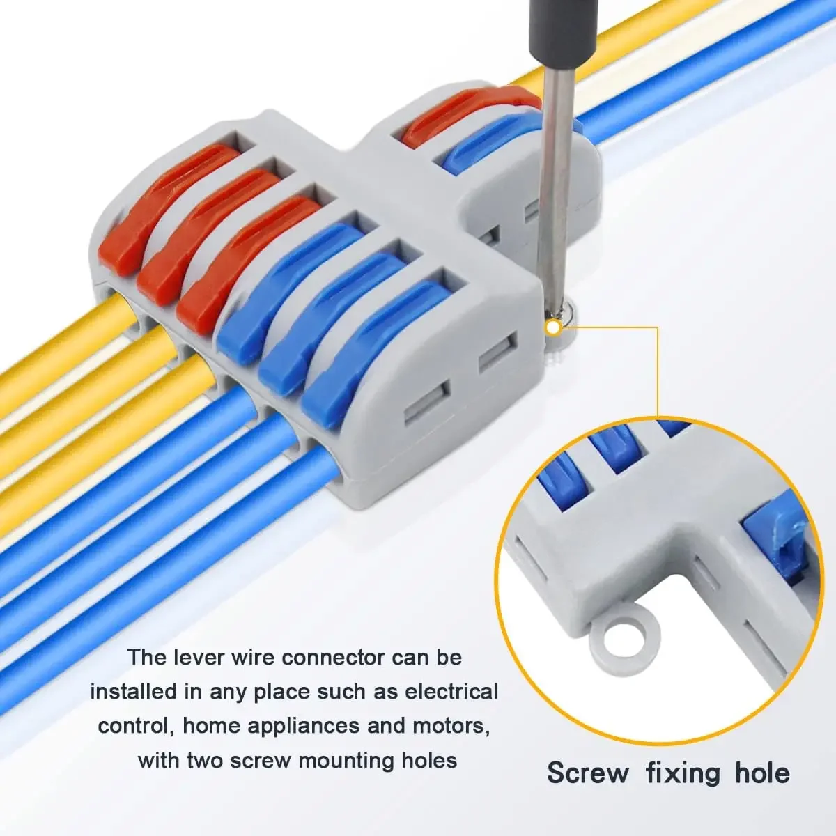 SPL-42/62/63/82/93 3/2-in 8/6/4-out Fast Wiring Terminal Multi-functional Parallel and Branch Docking Terminal Wire Connector