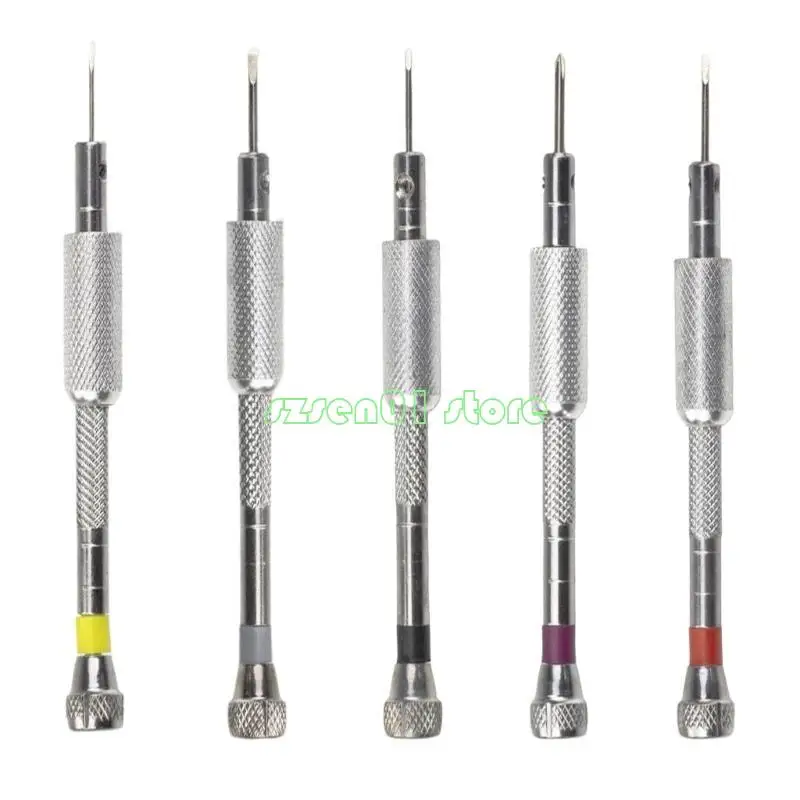 

G32A 0.8-1.6mm Complete 5 Piece Screwdriver Set Suitable For Watch Repair Crafted For Clock Enthusiasts & Skilled Technicians