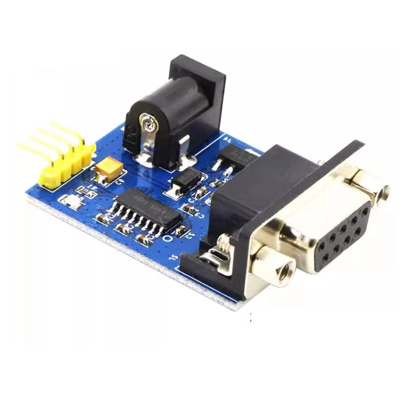 RS232/DB9 para TTL Serial Port Module, MAX3232, 3.3V, Entrada 5V-16V, Cabo de Alimentação