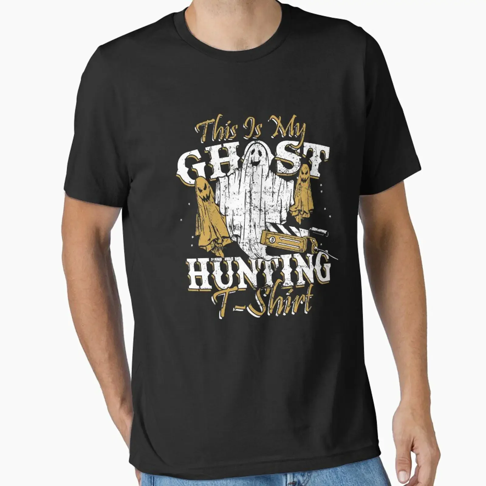 Paranormal Investigator Ghost Hunting Essential T Shirt vintage Washed homme Top For Everyday Wear graphic Soft Stretched
