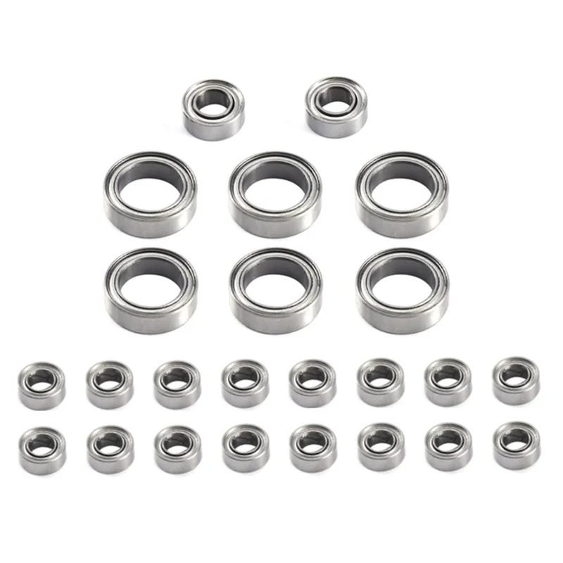 BAAA-24 szt. Zestaw stalowych łożysk kulkowych do FMS FCX24 1/24 gąsienica RC części zamienne do samochodów akcesoria
