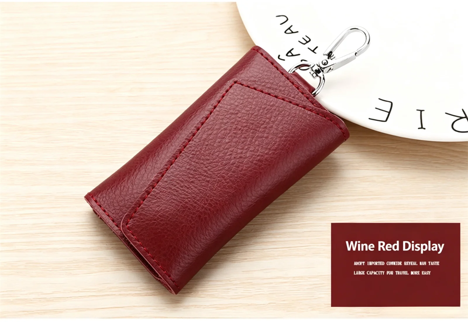 Echtes Leder Schlüsselanhänger Schlüsselhalter Organizer Tasche Autoschlüssel-Geldbörse Haushaltshelfer-Etui Mini-Kartenetui für Männer und Frauen Hochwertiges Geschenk – Detail 22